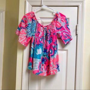 Lilly Pulitzer Coral Reef I’m So Jelly Sain Top